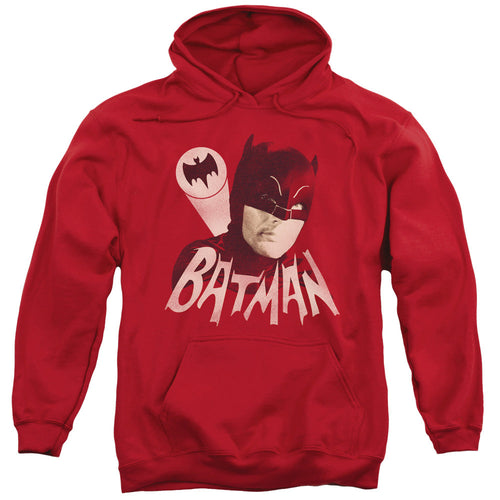 Batman Classic Tv Bat Signal Mens Hoodie Red