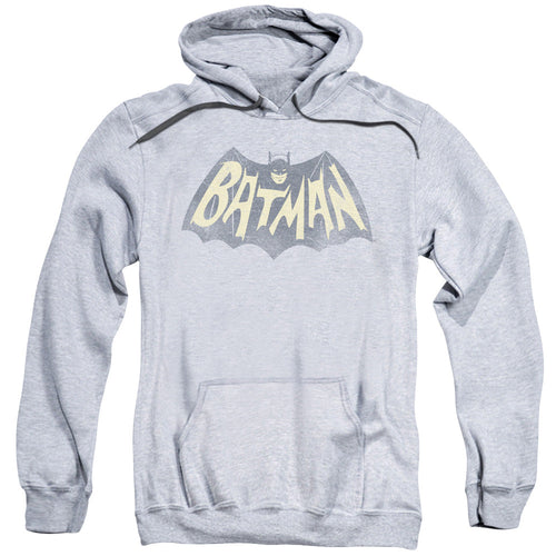 Batman Classic Tv Show Logo Mens Hoodie Athletic Heather
