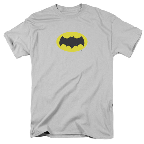 Batman Classic Tv Chest Logo Mens T Shirt Silver