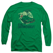 Load image into Gallery viewer, Batman Classic Tv To The Batmobile Mens Long Sleeve Shirt Kelly Green
