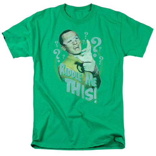 Batman Classic Tv Riddle Me This Mens T Shirt Kelly Green