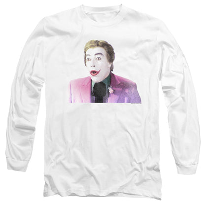 Batman Classic Tv Thrilled Mens Long Sleeve Shirt White