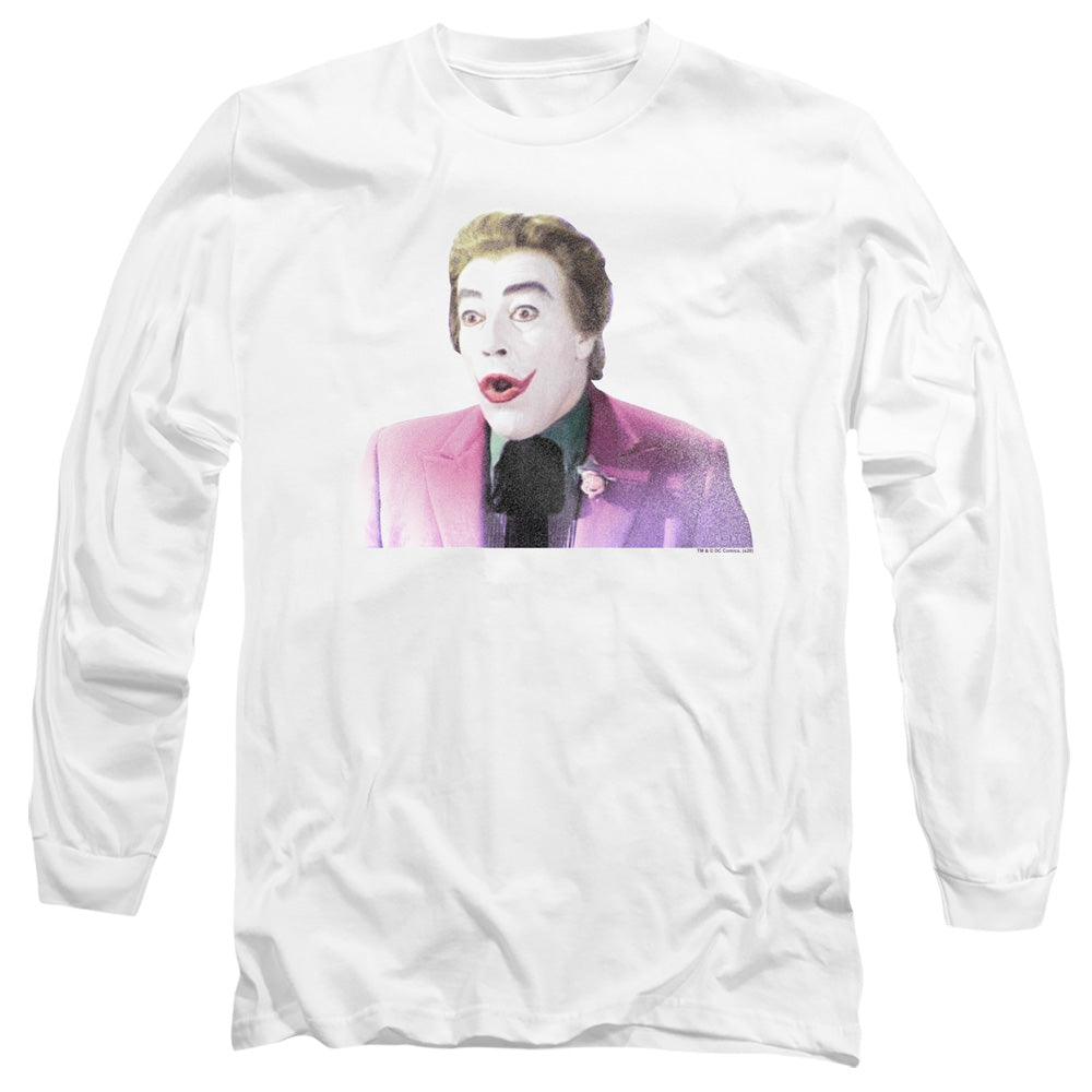 Batman Classic Tv Thrilled Mens Long Sleeve Shirt White