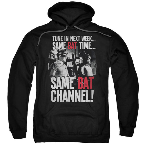 Batman Classic Tv Bat Channel Mens Hoodie Black