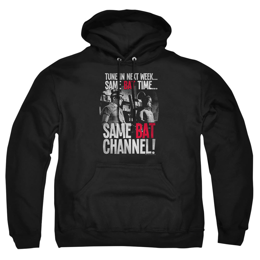 Batman Classic Tv Bat Channel Mens Hoodie Black
