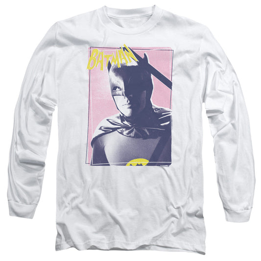 Batman Classic Tv Wayne 80S Mens Long Sleeve Shirt White