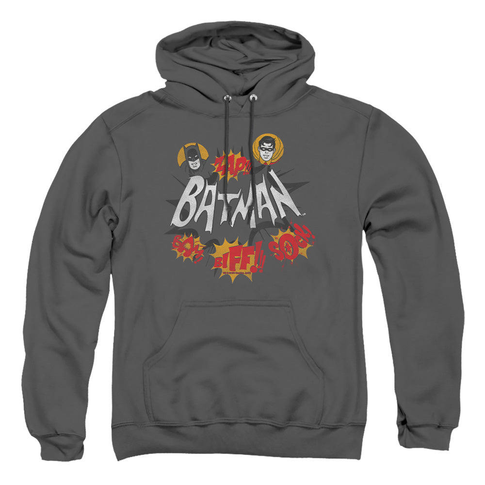Batman Classic Tv Sound Effects Mens Hoodie Charcoal