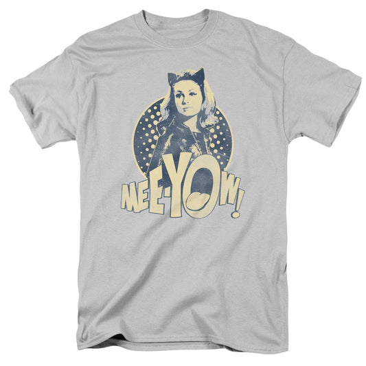 Batman Classic Tv Meeyow! Mens T Shirt Silver