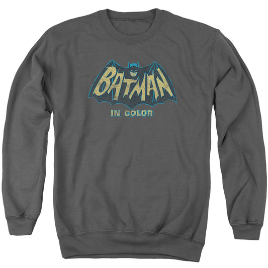 Batman Classic Tv In Color Mens Crewneck Sweatshirt Charcoal Officially Licensed