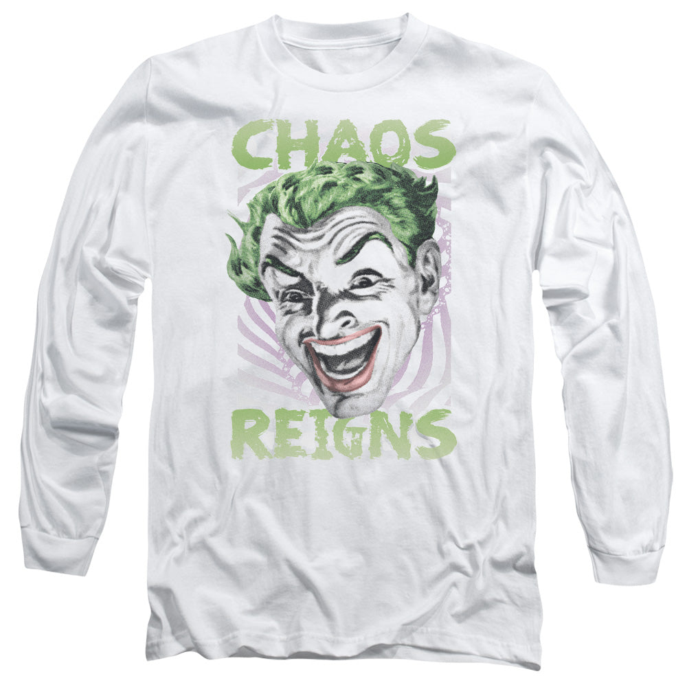 Batman Classic Tv Chaos Reigns Mens Long Sleeve Shirt White