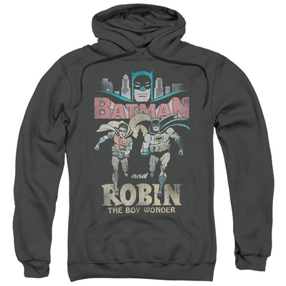 Batman Classic Tv Classic Duo Mens Hoodie Charcoal