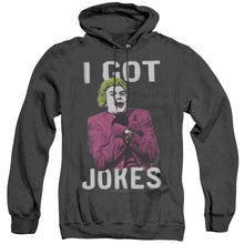 Load image into Gallery viewer, Batman Classic Tv Got Jokes Heather Mens Hoodie Black
