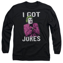 Load image into Gallery viewer, Batman Classic Tv Got Jokes Mens Long Sleeve Shirt Black
