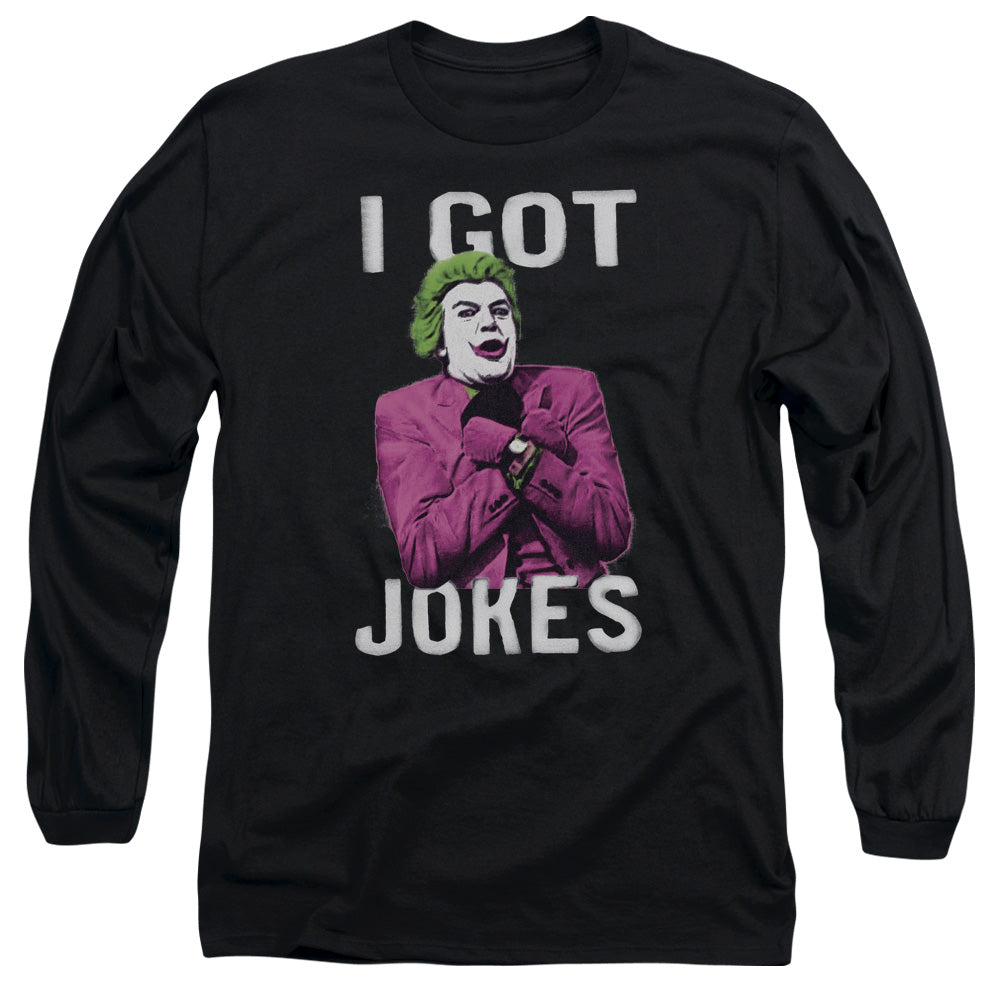 Batman Classic Tv Got Jokes Mens Long Sleeve Shirt Black