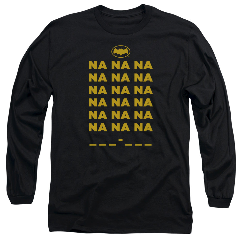 Batman Classic Tv Na Na Na Mens Long Sleeve Shirt Black