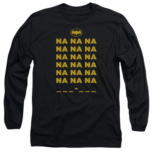 Batman Classic Tv Na Na Na Mens Long Sleeve Shirt Black