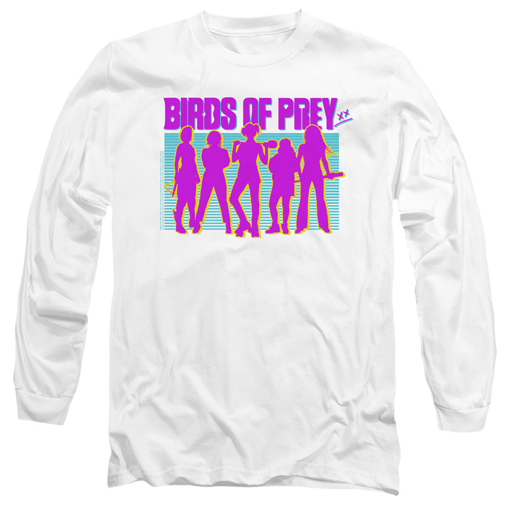 Birds Of Prey Silhouettes Mens Long Sleeve Shirt White Officially Licensed