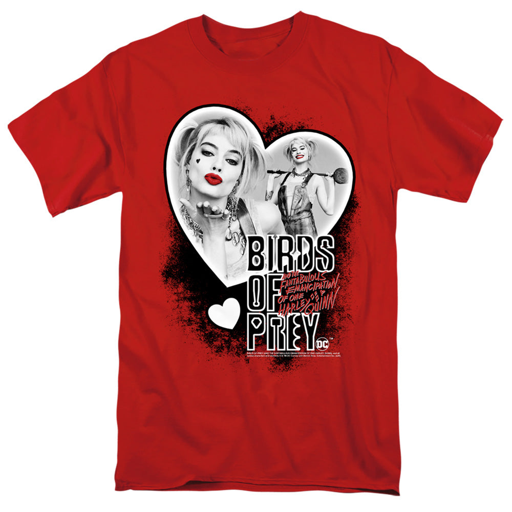 Birds Of Prey Heart Harley Mens T Shirt Red