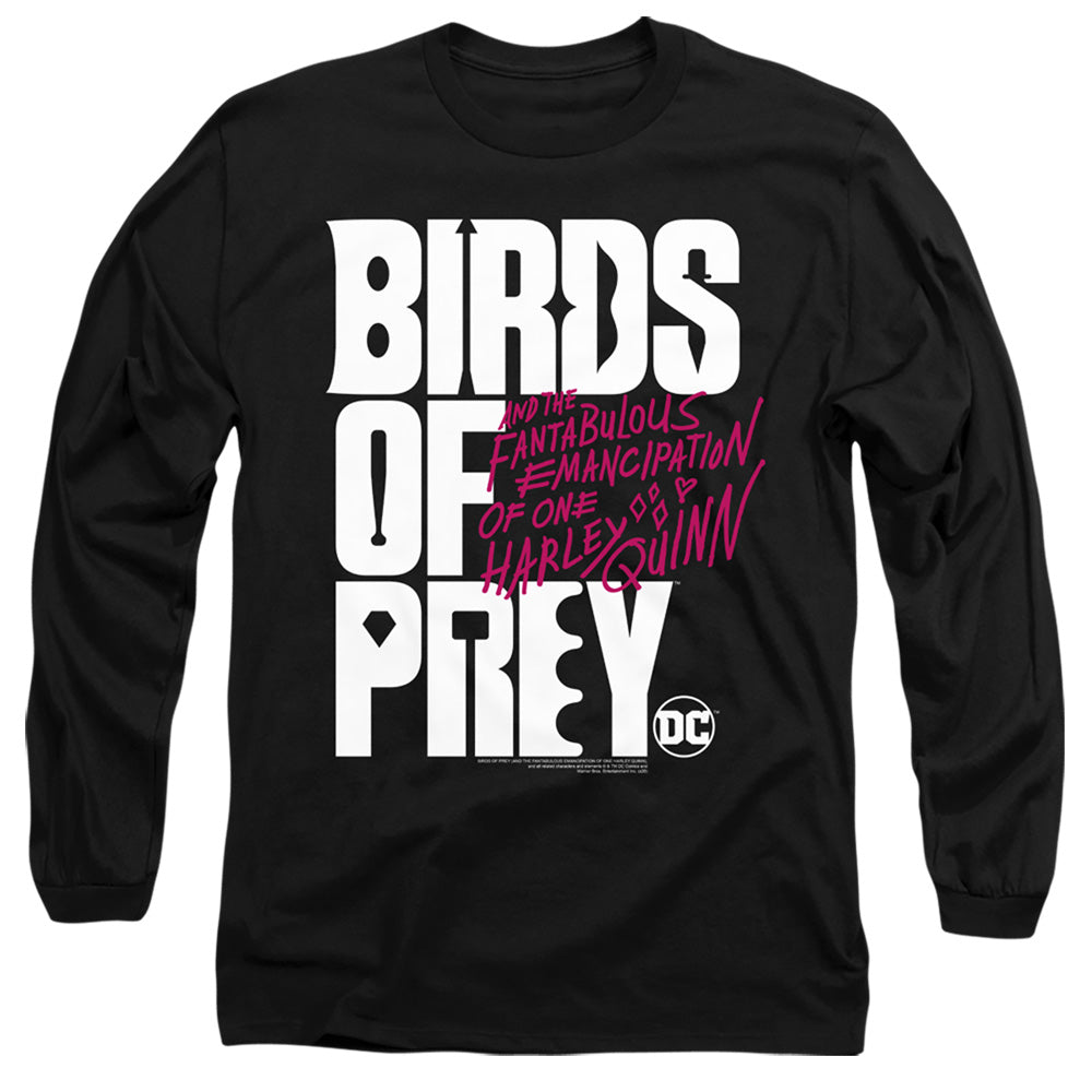 Birds Of Prey Birds Of Prey Logo Mens Long Sleeve Shirt Black Officially Licensed