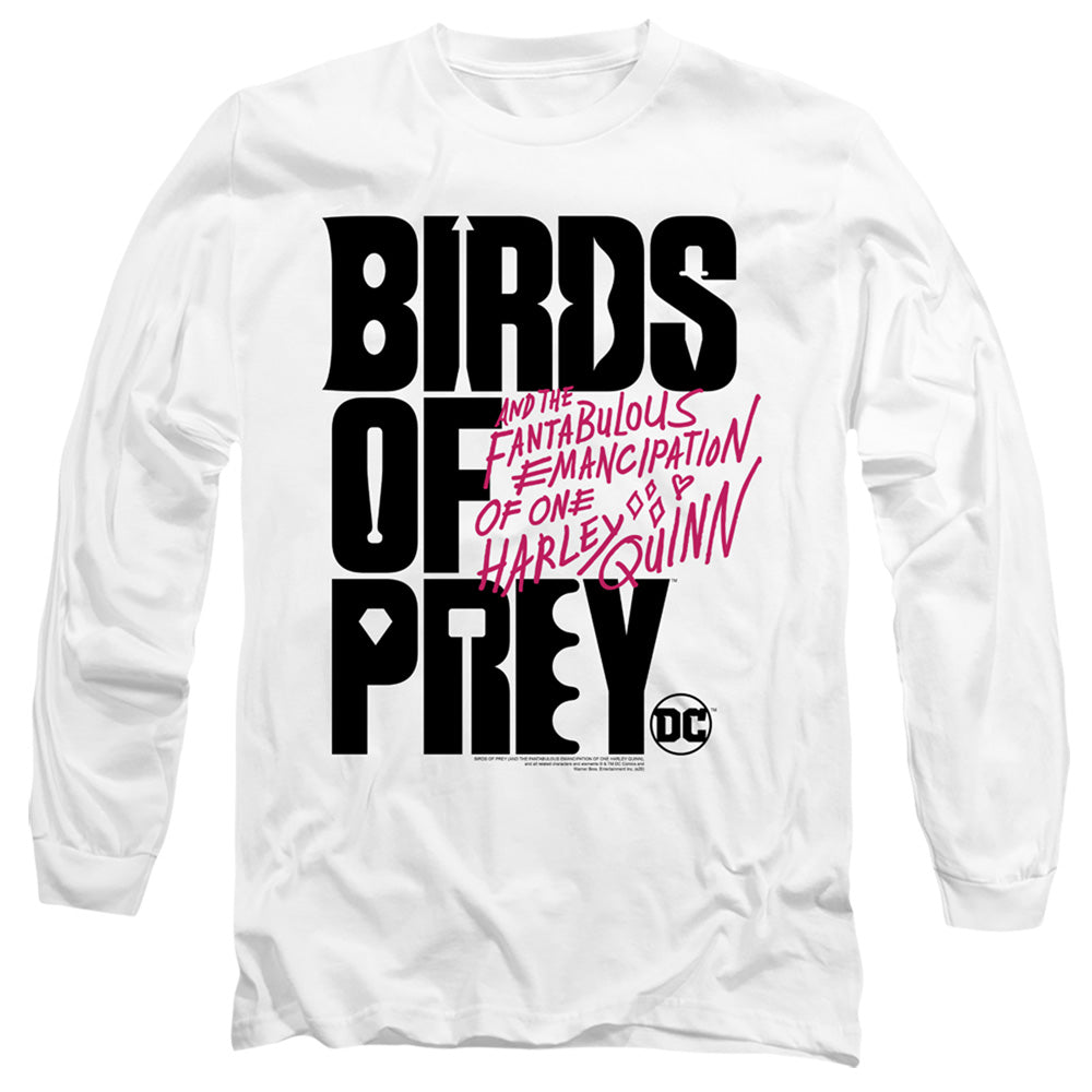 Birds Of Prey Birds Of Prey Logo Mens Long Sleeve Shirt White Officially Licensed
