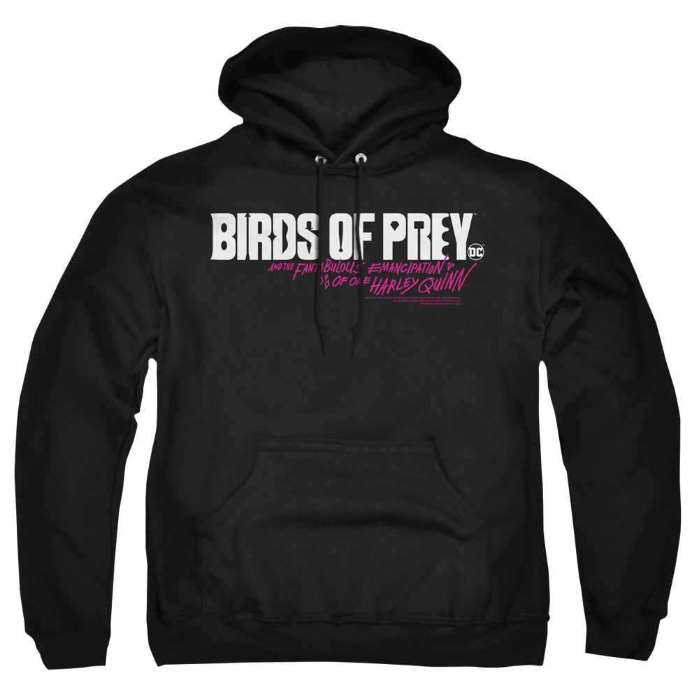 Birds Of Prey Horizontal Logo Mens Hoodie Black