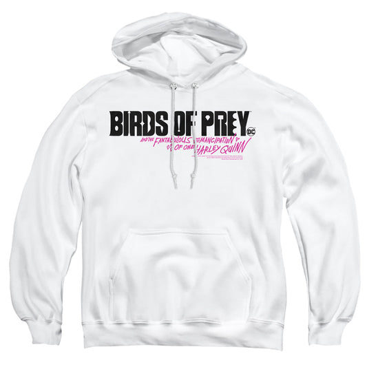 Birds Of Prey Horizontal Logo Mens Hoodie White