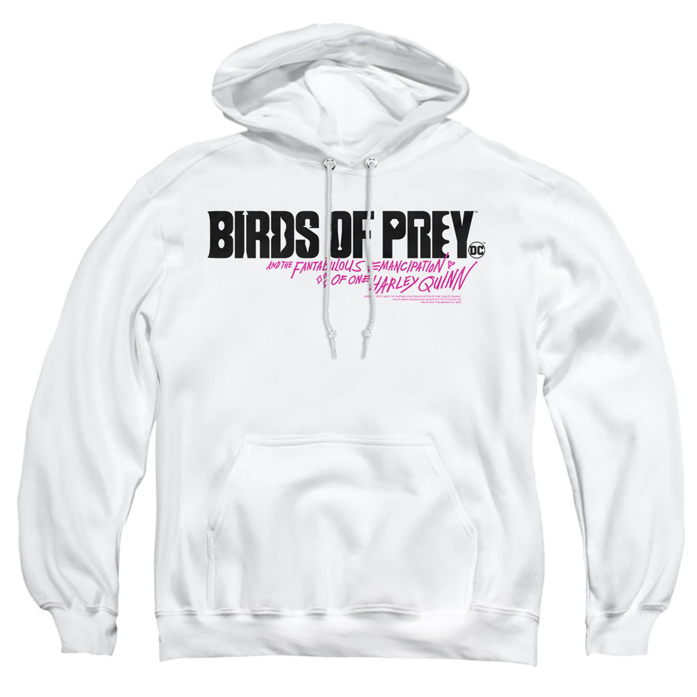 Birds Of Prey Horizontal Logo Mens Hoodie White