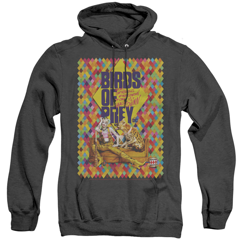 Birds Of Prey Couch Heather Mens Hoodie Black