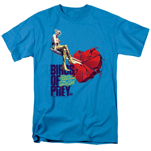 Birds Of Prey Heart Mens T Shirt Turquoise