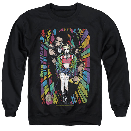 Birds Of Prey Color Corridor Mens Crewneck Sweatshirt Black Officially Licensed