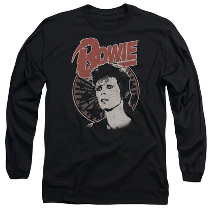David Bowie Space Oddity Mens Long Sleeve Shirt Black Officially Licensed