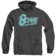Load image into Gallery viewer, David Bowie Logo Heather Mens Hoodie Black
