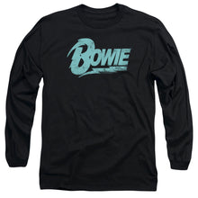 Load image into Gallery viewer, David Bowie Logo Mens Long Sleeve Shirt Black
