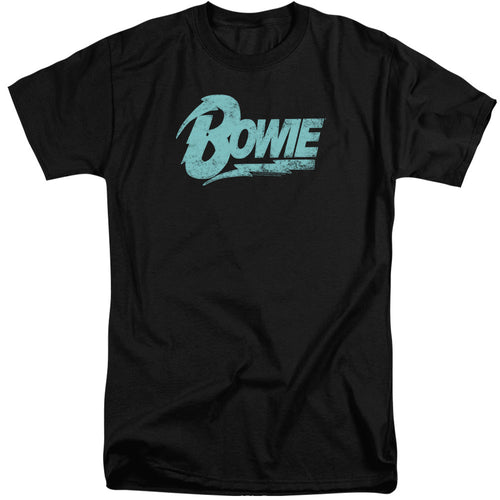 David Bowie Logo Mens Tall T Shirt Black