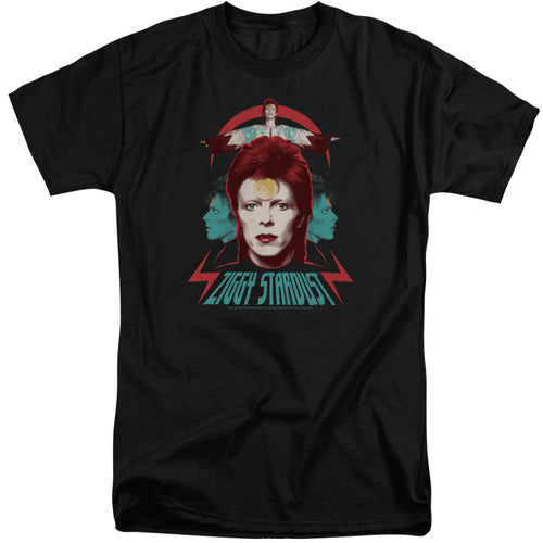 David Bowie Ziggy Heads Mens Tall T Shirt Black