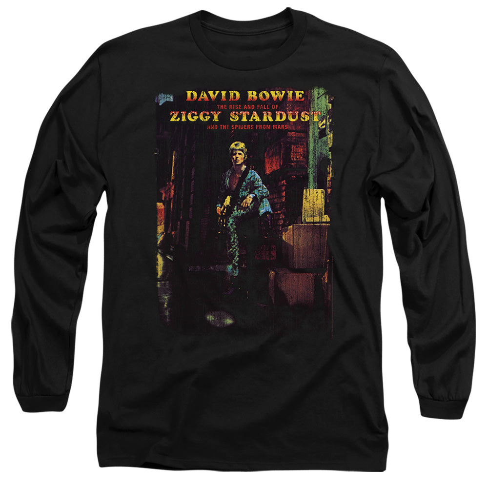 David Bowie Ziggy Stardust Album Mens Long Sleeve Shirt Black Officially Licensed