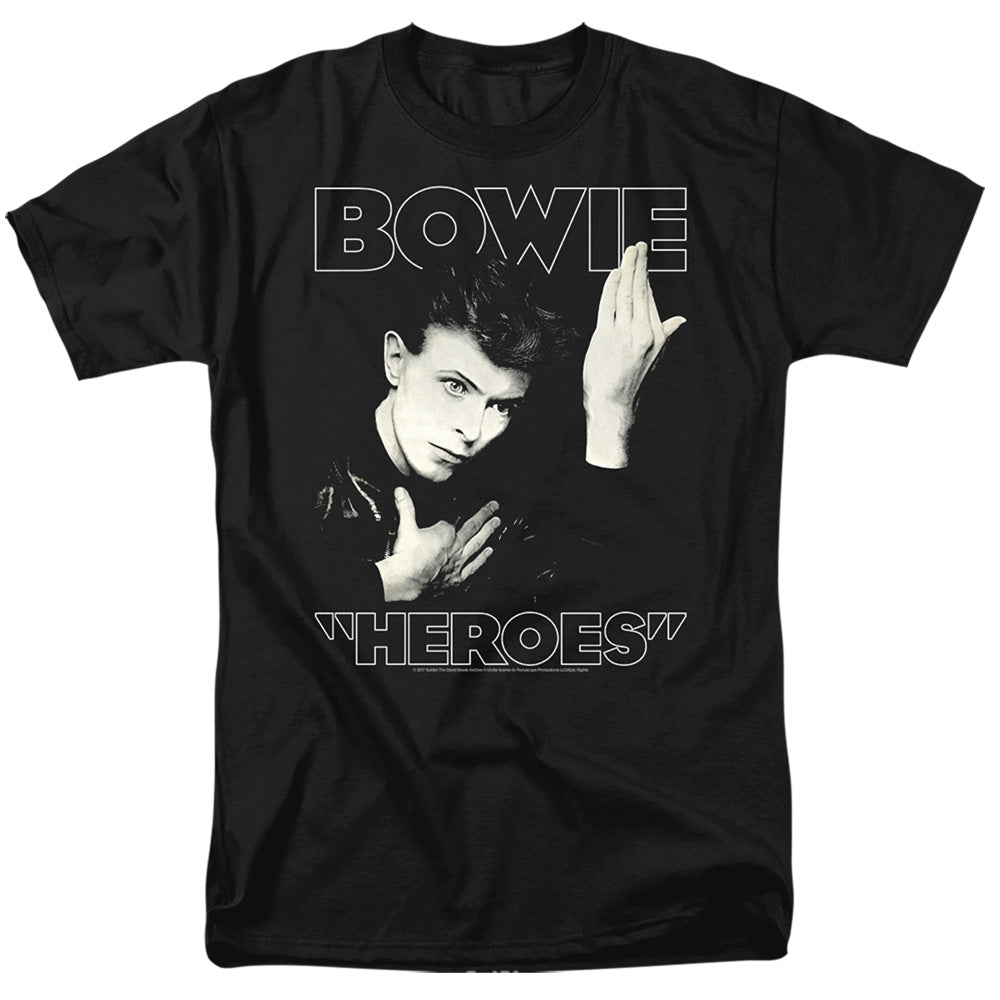 David Bowie Heroes Cover Mens T Shirt Black
