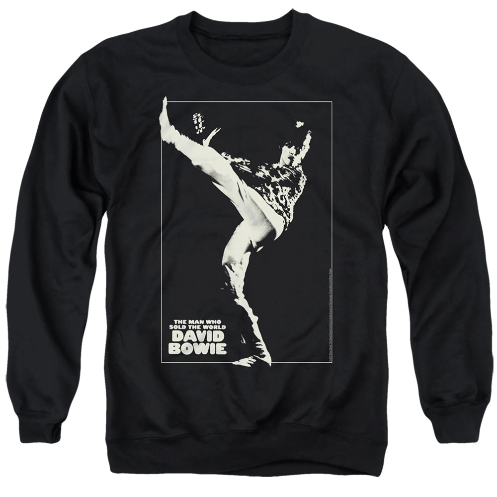 David Bowie The Man Cover Mens Crewneck Sweatshirt Black Officially Licensed