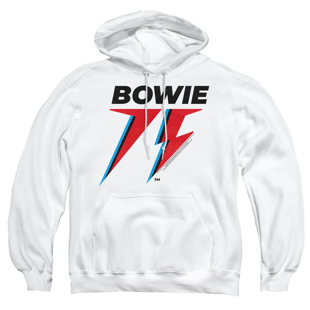 David Bowie Bowie 75 Logo Mens Hoodie White
