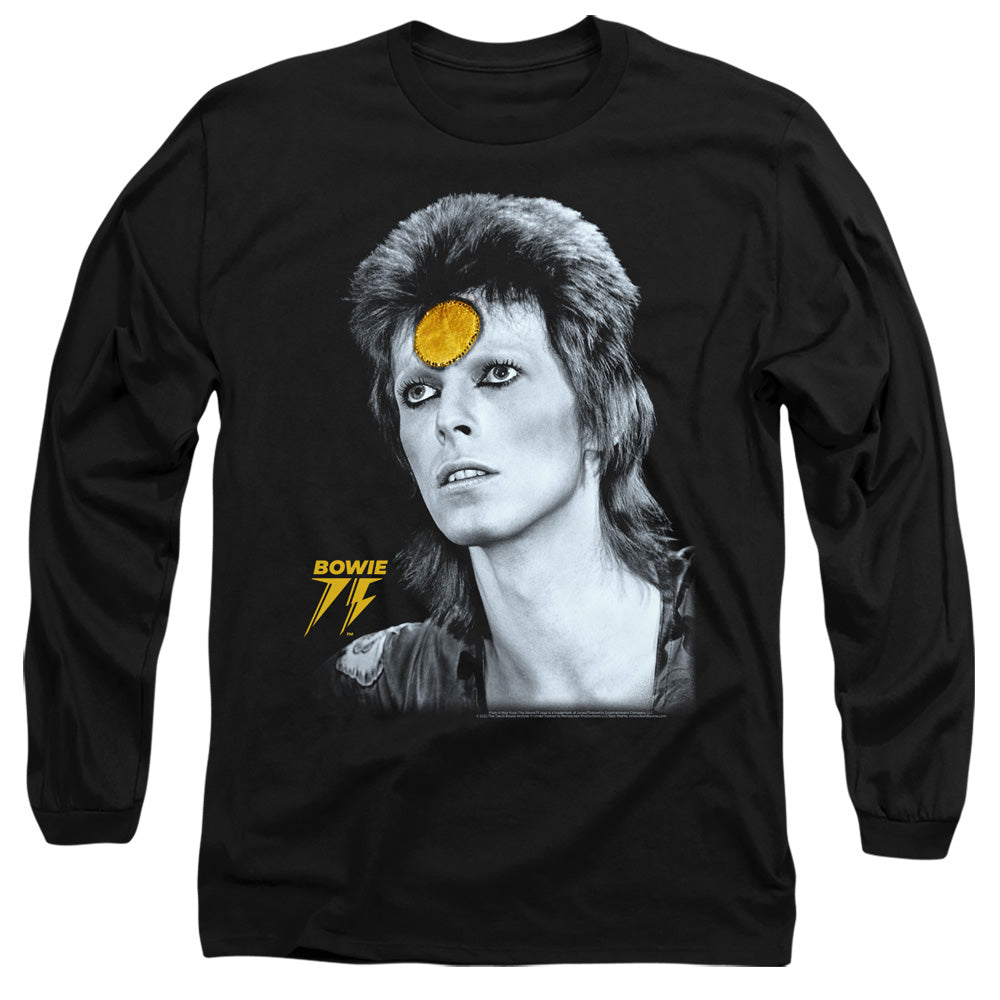 David Bowie Golden Bowie Mens Long Sleeve Shirt Black Officially Licensed