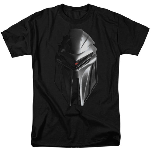 Battle Star Galactica Cylon Head Mens T Shirt Black
