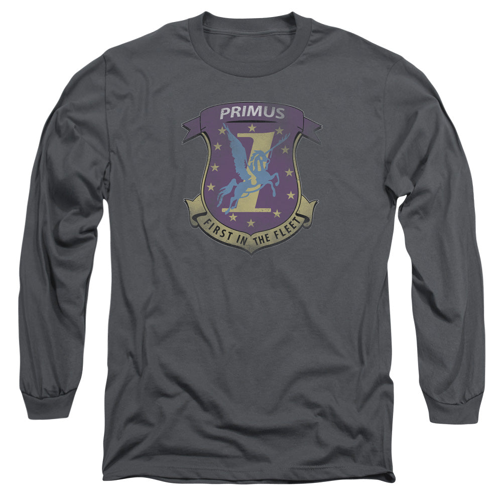 Bsg Primas Badge Mens Long Sleeve Shirt Charcoal Officially Licensed