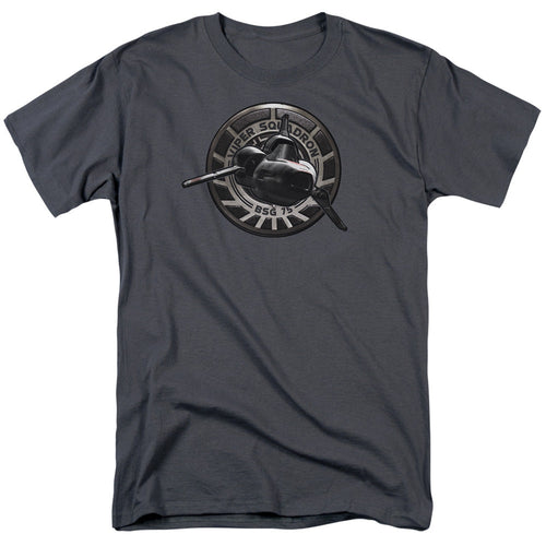 Battle Star Galactica Viper Squadron Mens T Shirt Charcoal