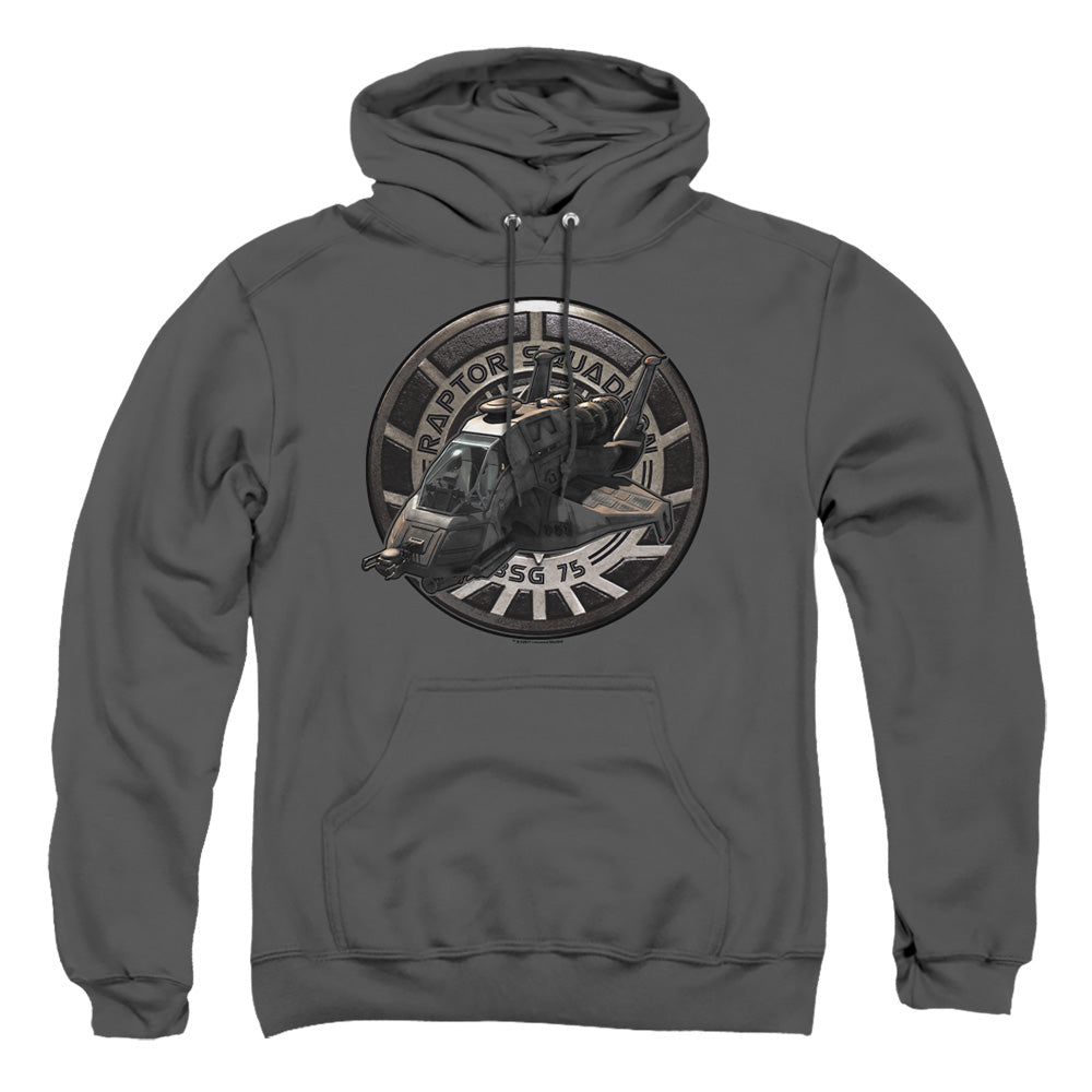 Bsg Raptor Squadron Mens Hoodie Charcoal