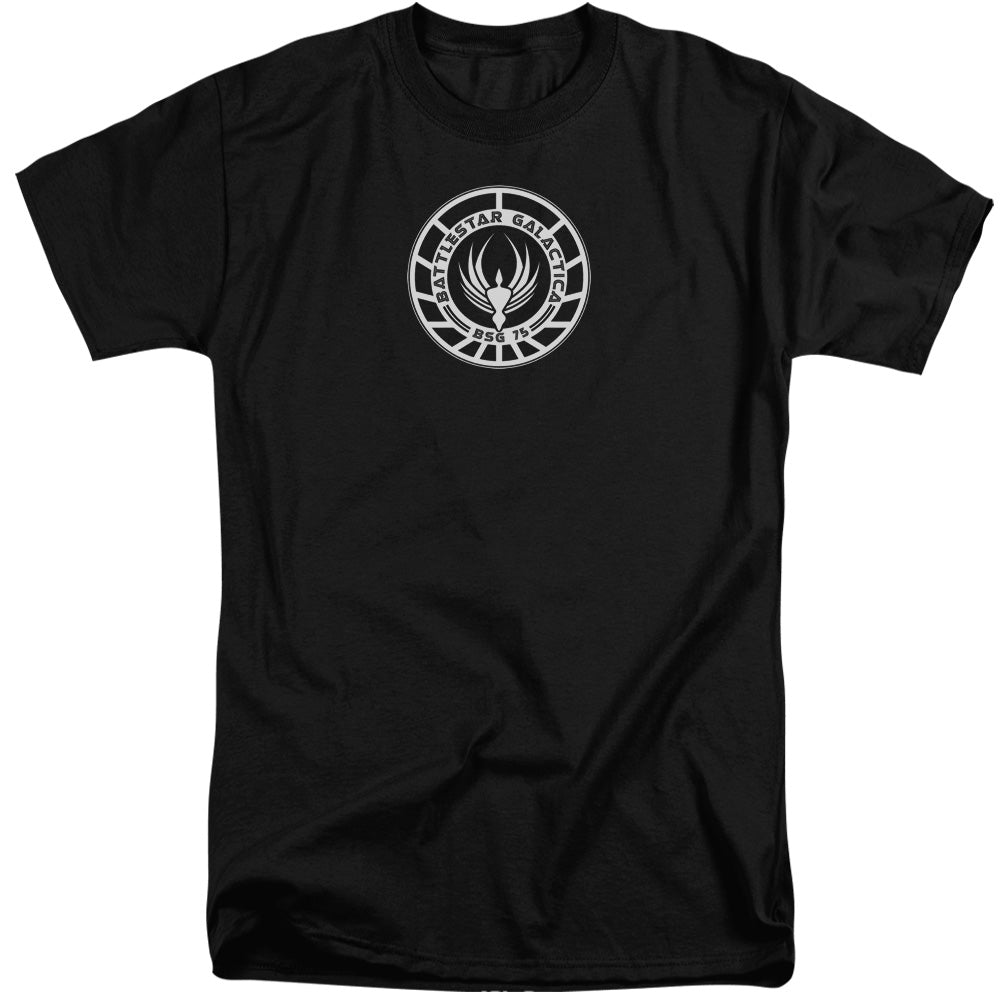 Battlestar Galactica Badge Mens Tall T Shirt Black