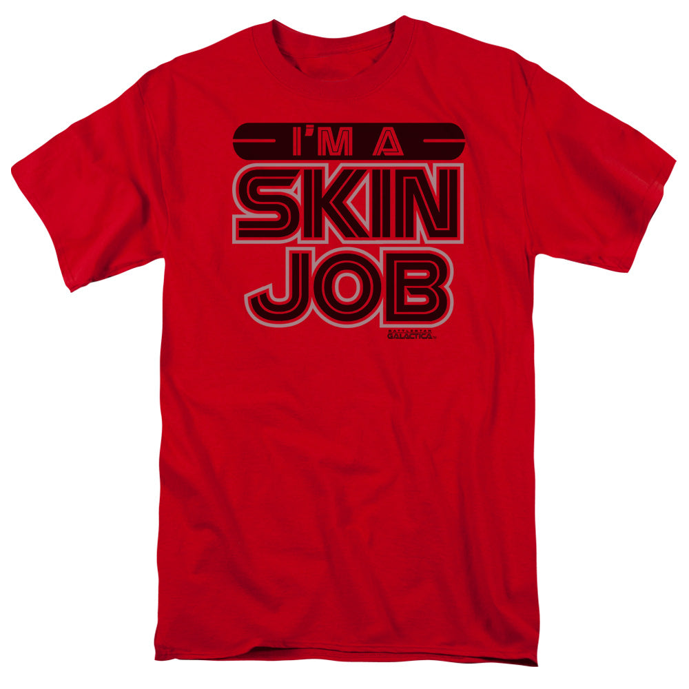 Battle Star Galactica Im A Skin Job Mens T Shirt Red