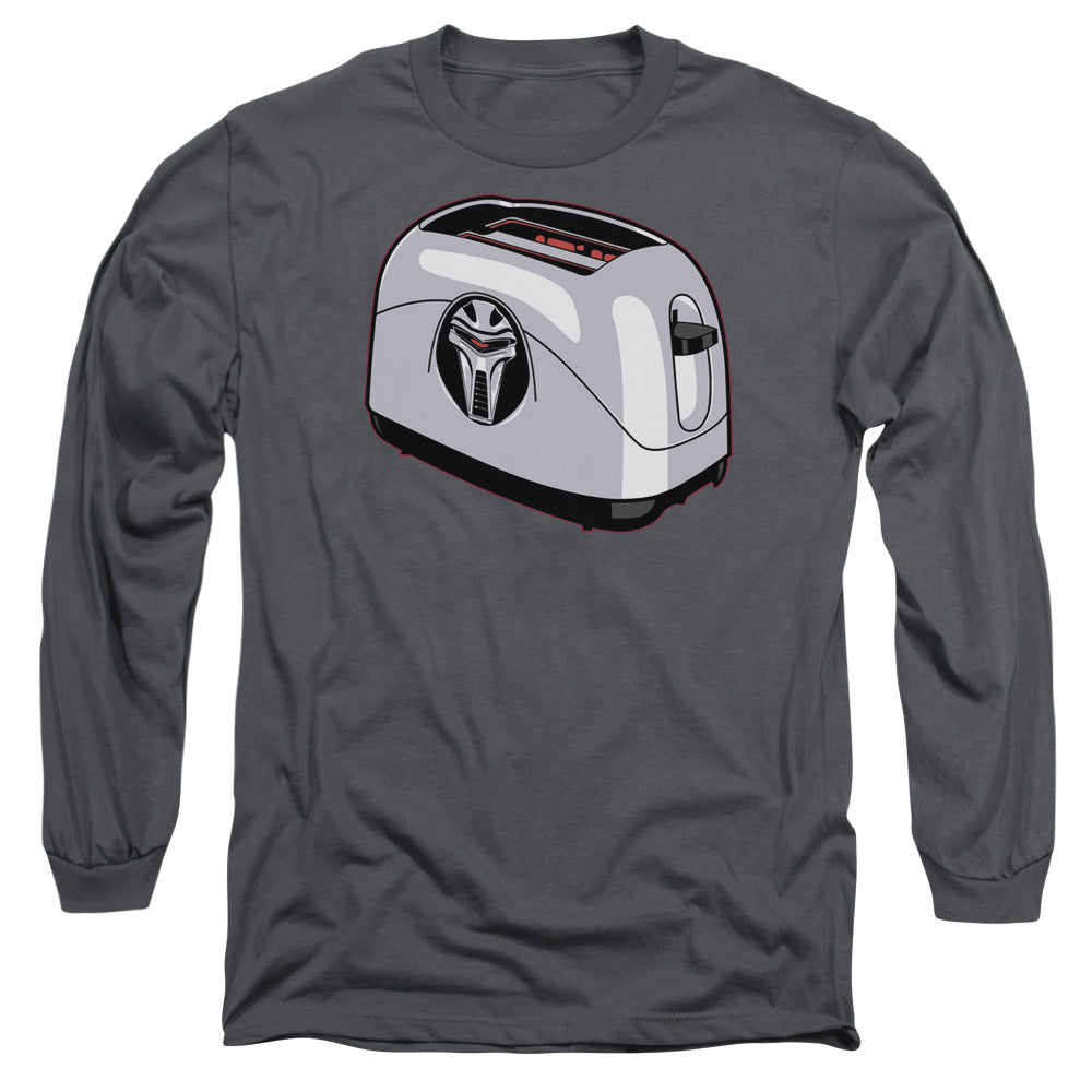 Bsg Toaster Mens Long Sleeve Shirt Charcoal Officially Licensed