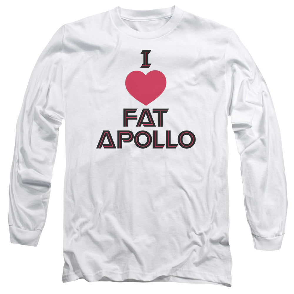 Bsg I Heart Fat Apollo Mens Long Sleeve Shirt White Officially Licensed