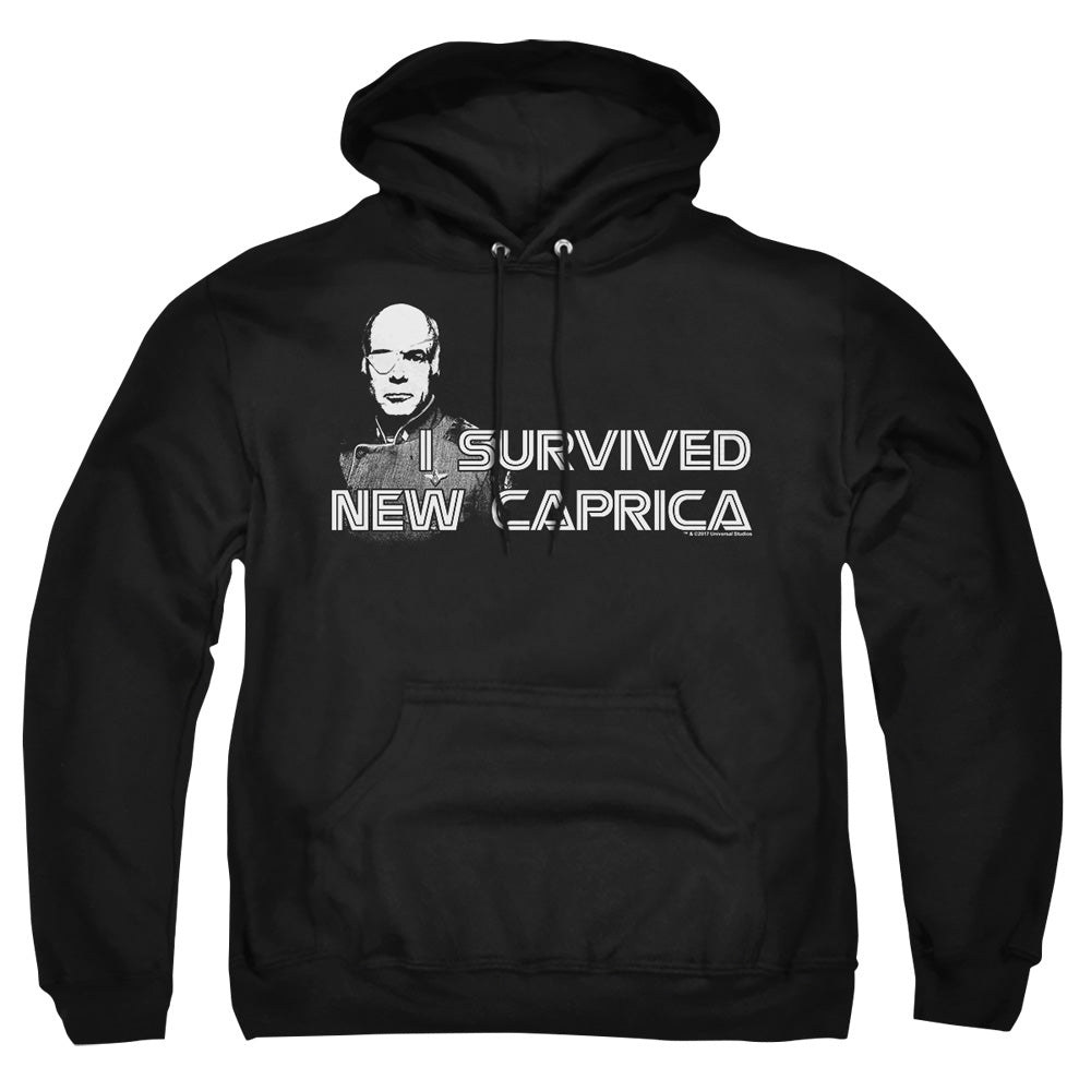 Bsg I Survived New Caprica Mens Hoodie Black