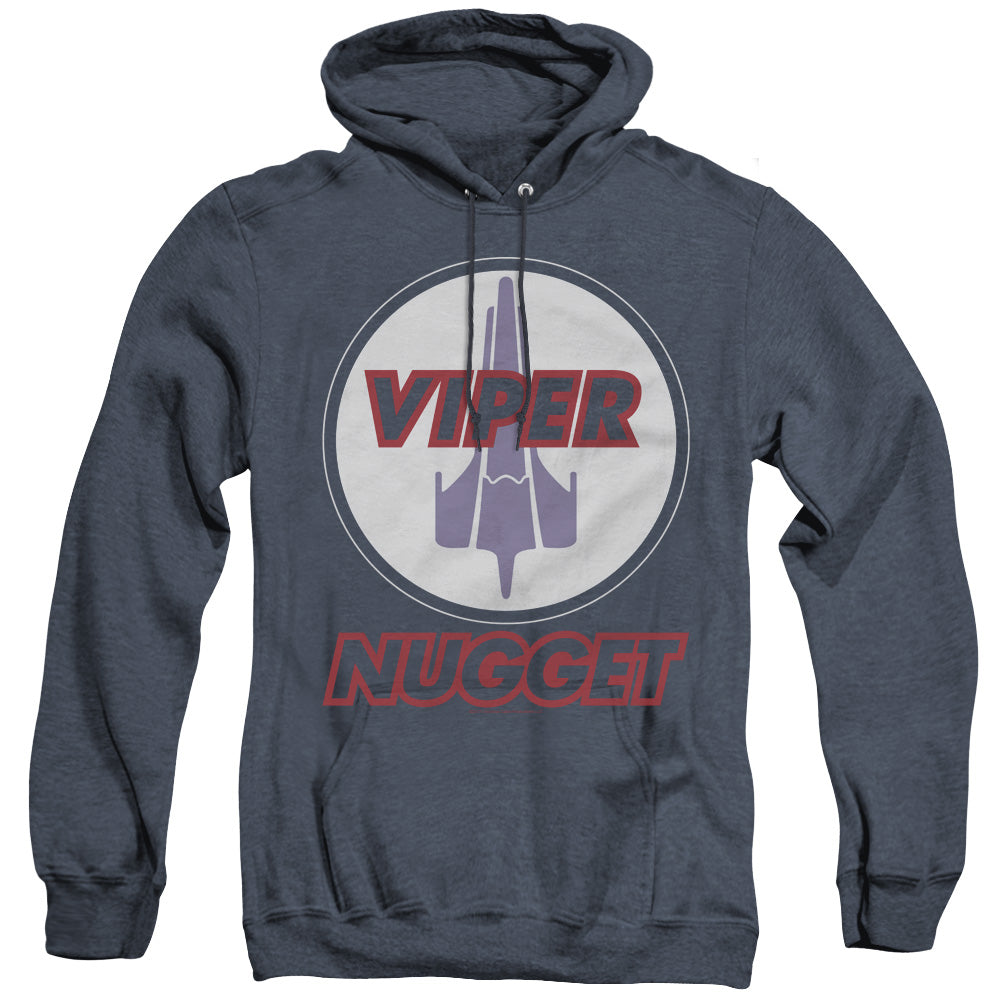 Battlestar Galactica Nugget Heather Mens Hoodie Navy Blue